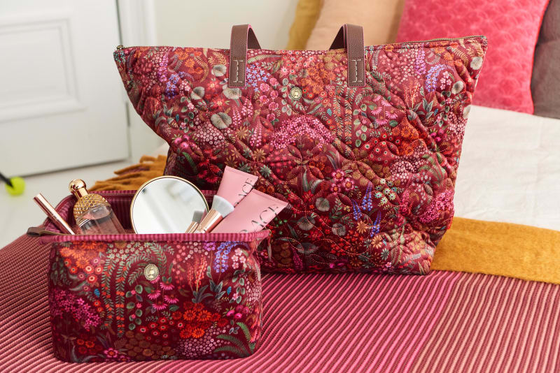 Tilda Tote Bag Querida Quilted Velvet Red 66x20x44cm