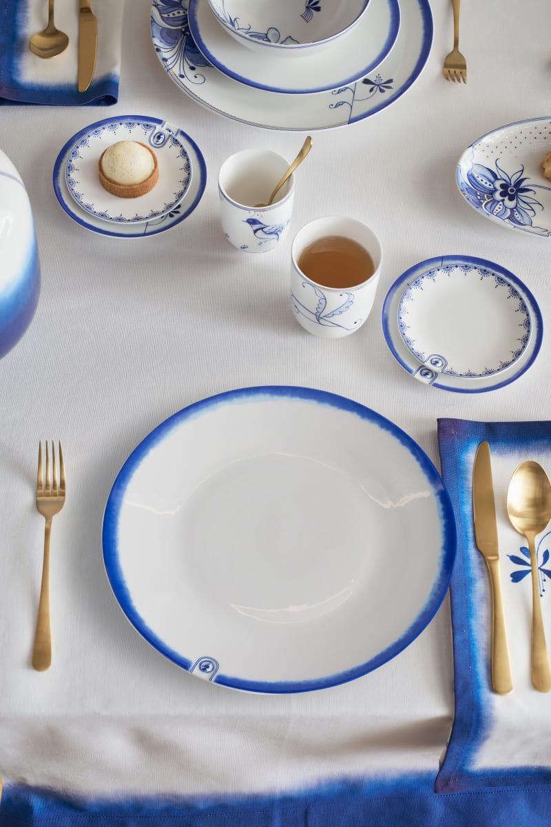 Plate Pip&The Blue Bird Tie-Dye White 30cm