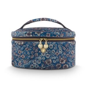 Cleo Beauty Case Quilted Daisy Dreams Blue 26x16x16cm