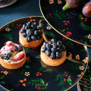 Tray Metal Sphere Berry Blues Blue 32x12.5cm