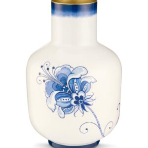 Vase Metal Pip & The Blue Bird Blue 36cm