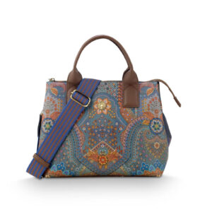 Fia Handbag Medium Jabali Blue 26.5x14x22cm