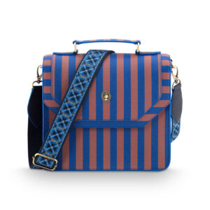 Pip Studio Frances Cross Body Bag Medium Stripe Blue 25x9x21.5cm