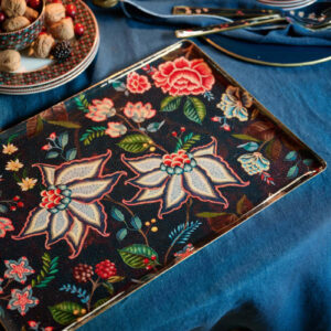 Tray Metal Large Berry Blues Dark Blue 48x32cm