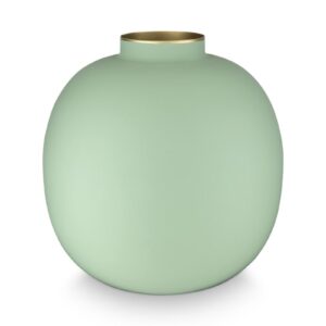 Pip Studio Vase Metal Matt Bright Green 23cm