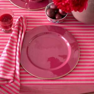 Table Cloth Stripes Pink 160x250cm