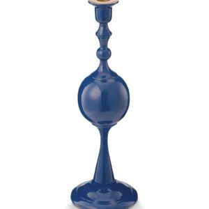Candle Holder Metal Sphere Medium Navy 37cm