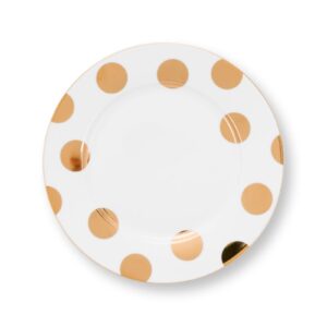 Set/2 Plates Dot Delight White-Gold 21cm