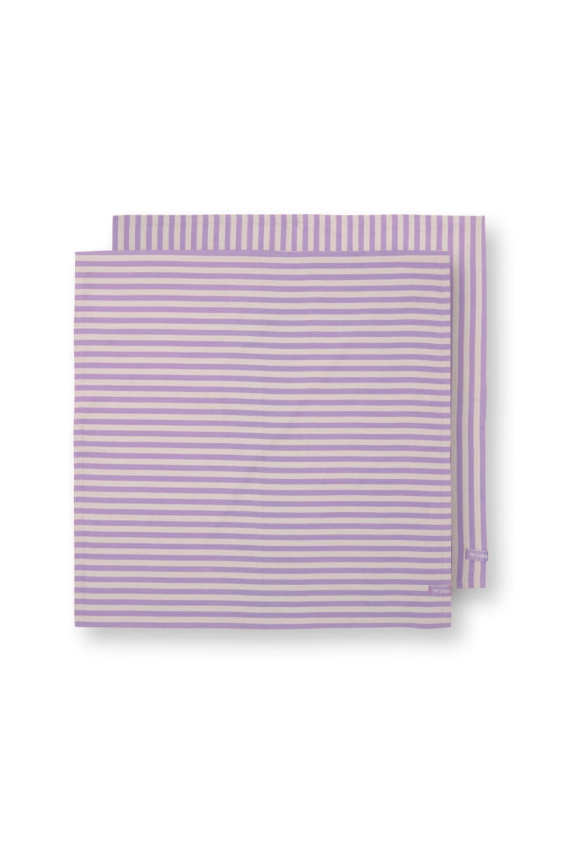 Set/2 Tea Towels Stripes Lilac 65x65cm