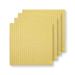 Set/4 Napkins Stripes Yellow 40x40cm