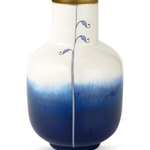 Vase Metal Pip & The Blue Bird Tie-Dye Blue 30cm