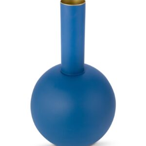 Vase Metal Large Matt Mid Blue 24.5x42cm