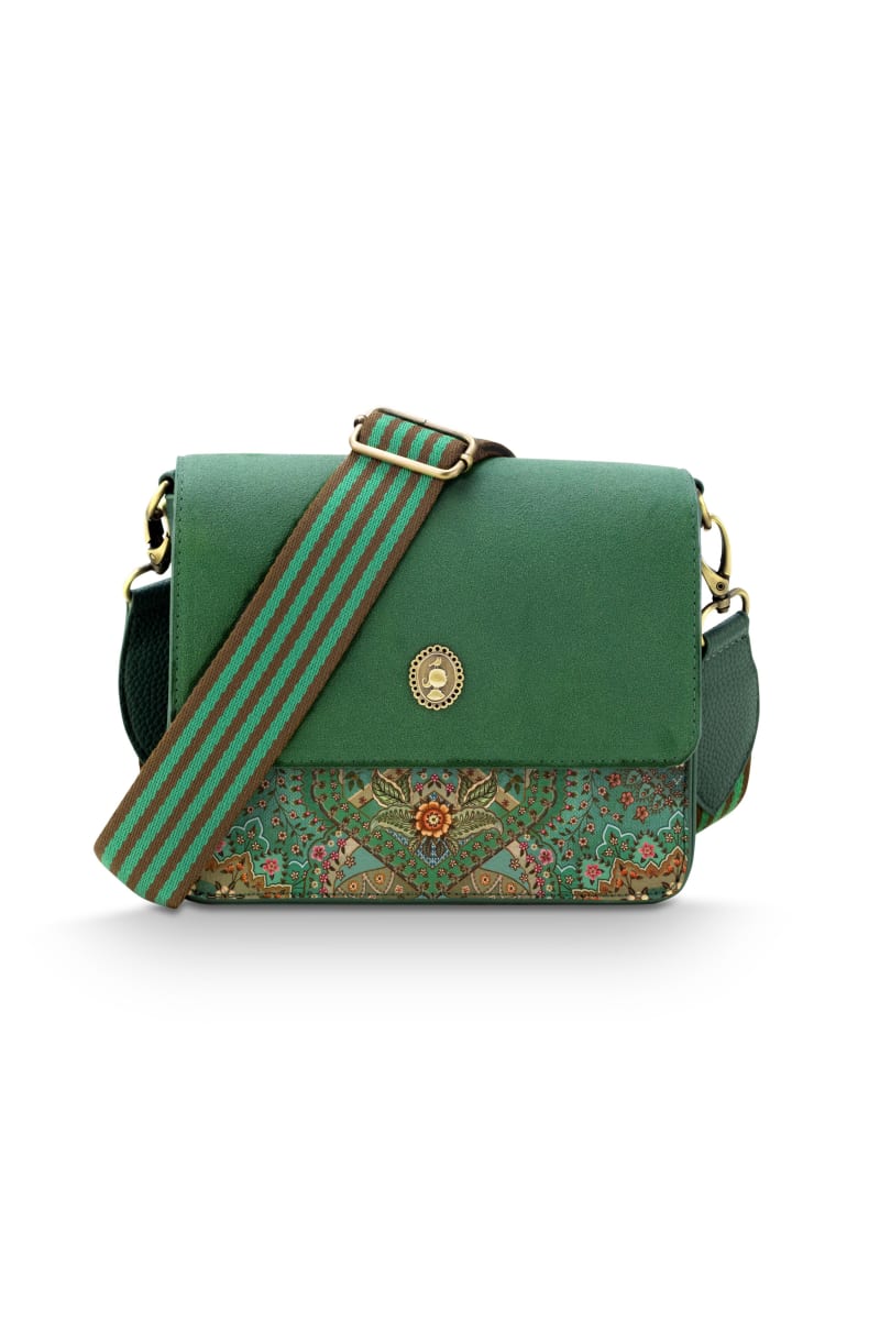 Fenna Cross Body Bag Small Jabali Green19x6x16cm