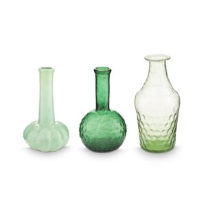 Pip Studio Set/3 Small Vases Glass Soft Green