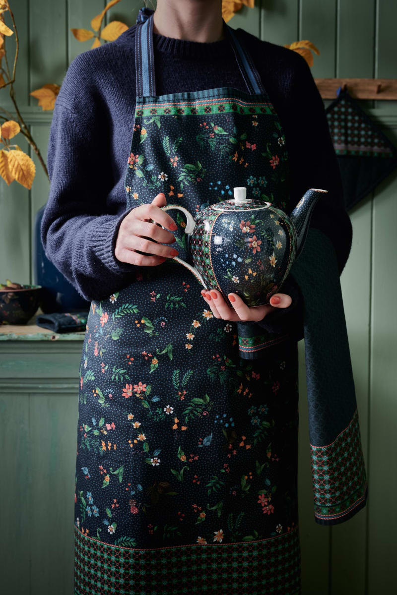 Apron Berry Blues Blue 85x88cm