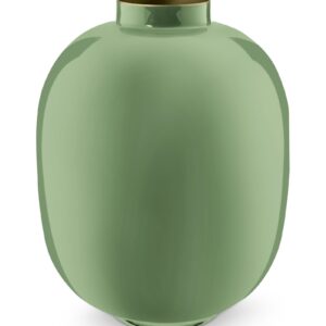 Pip Studio Vase Metal Mid Green 32cm
