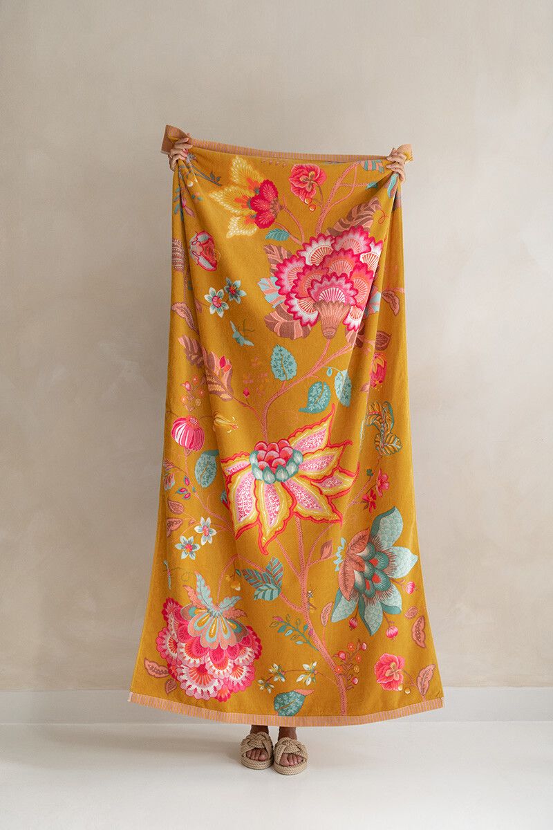 Pip Studio Flowers beachtowel Yellow