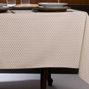 Textilvoksdug Polka Hvid - 1 meter