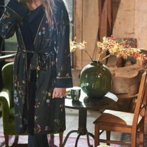 Nisha Kimono Kawai Flower Dark Blue M