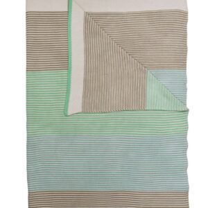 PIP Blockstripe Throw L.Green 130x170