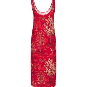 XL Dariska Sleeveless Nightdress Japanese Garden Red