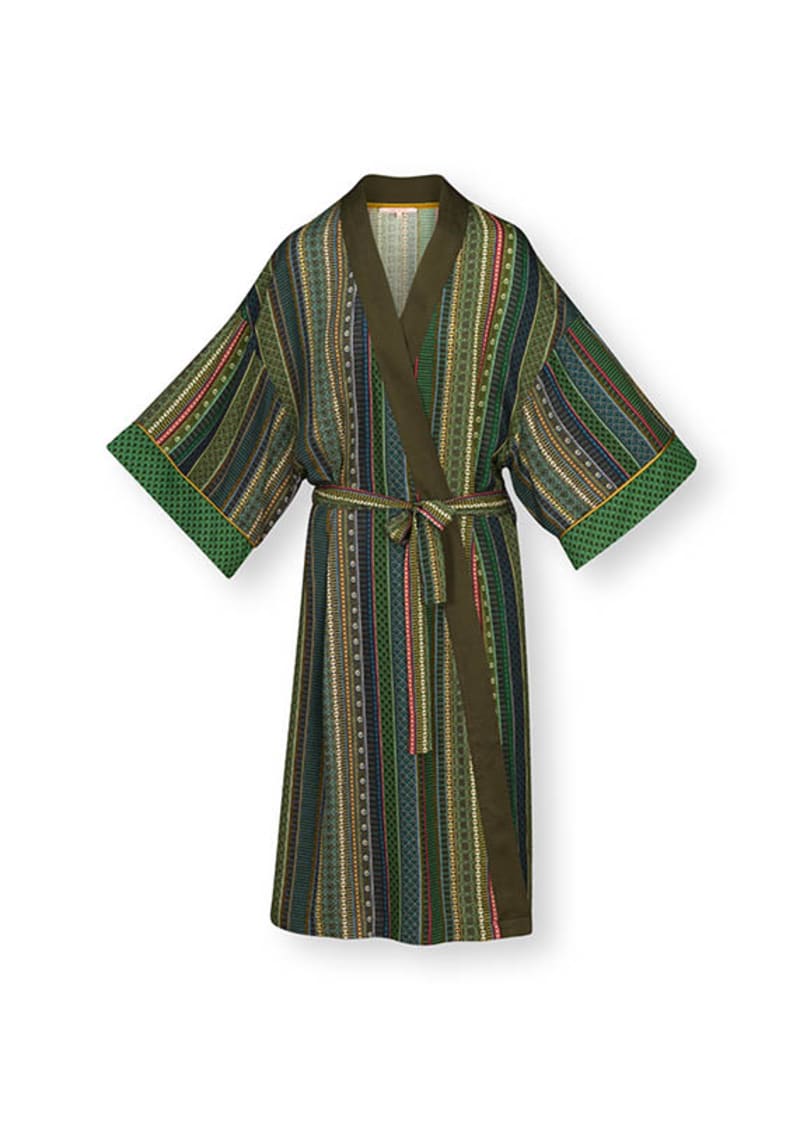 XL Noelle Kimono Ribbon Green/Blue XL