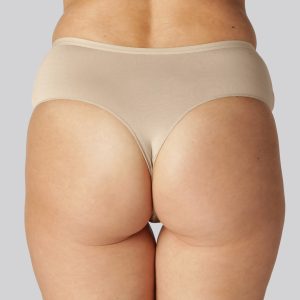 Bambus højtaljet g-streng trusse i beige til damer - Bambuni