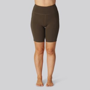 Bambus fitness shorts i brun til damer - Bambuni
