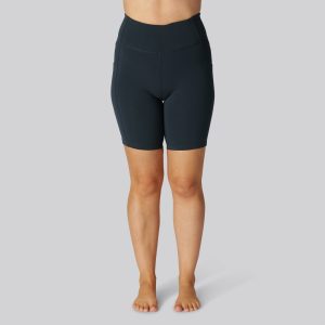 Bambus fitness shorts i navy til damer - Bambuni
