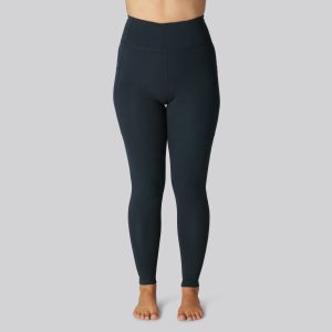 Bambus fitness tights i navy til damer - Bambuni
