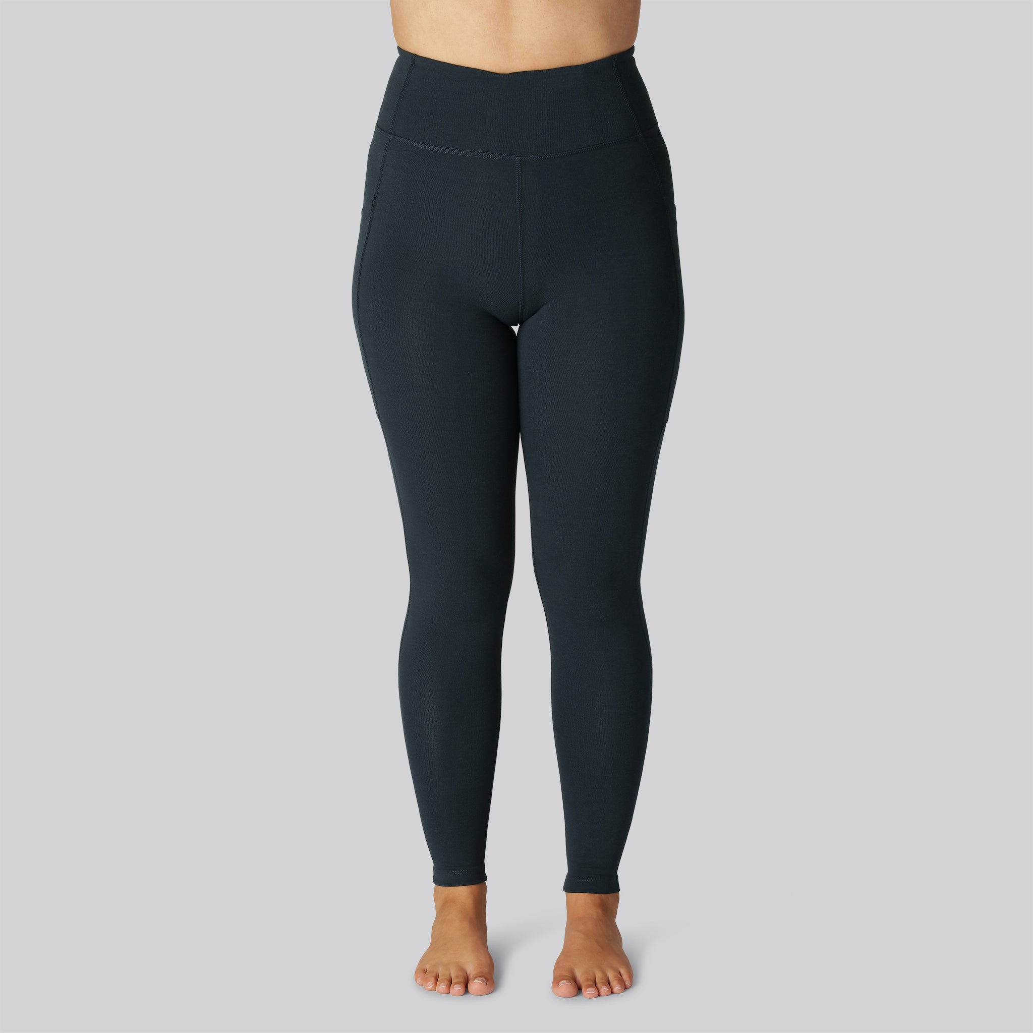 Bambus fitness tights i navy til damer - Bambuni