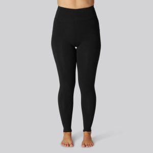 Bambus fitness tights i sort til damer - Bambuni