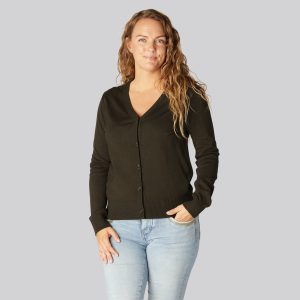 Bambus cardigan i brun til damer - Bambuni