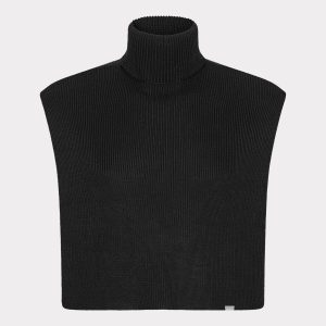 Bambus strikket halsedisse i sort - Bambuni