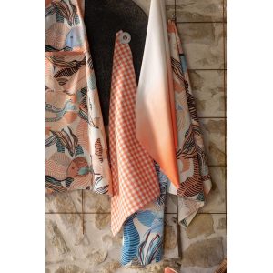 Viskestykke  RECYCLED TIE&DYE PECHE 50 X 70 cm