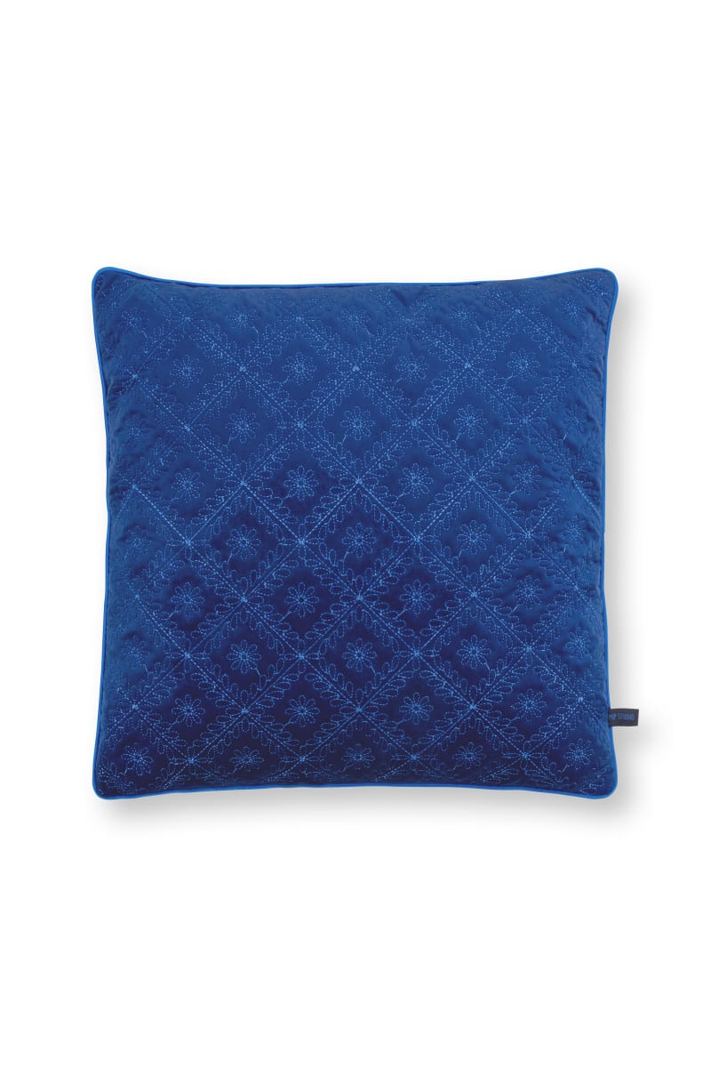 Cushion Quilted Daisy Blue 50x50cm
