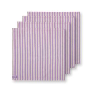 Set/4 Napkins Stripes Lilac 40x40cm