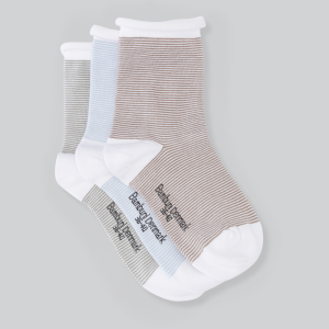 Bambus 3 par strømper m. rullekant til damer - Bambuni