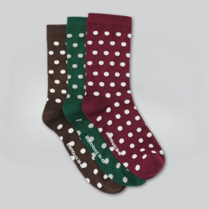 Bambus 3 par prikkede strømper til damer - Bambuni