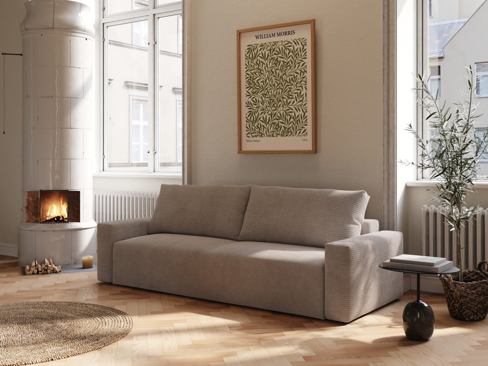 Mara | 145x200 cm | Latte fløjl | 596