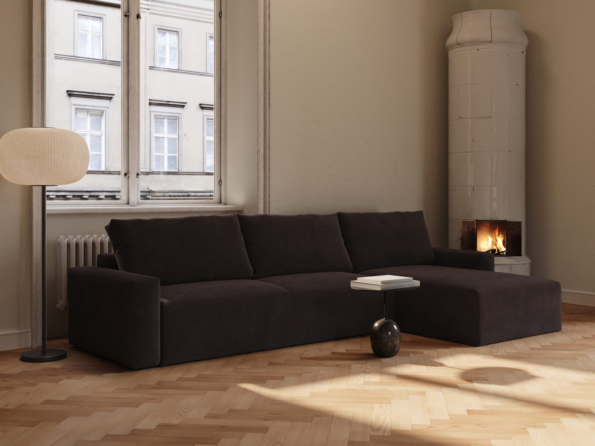 Maru | 145x342 cm | Chocco fløjl | 600