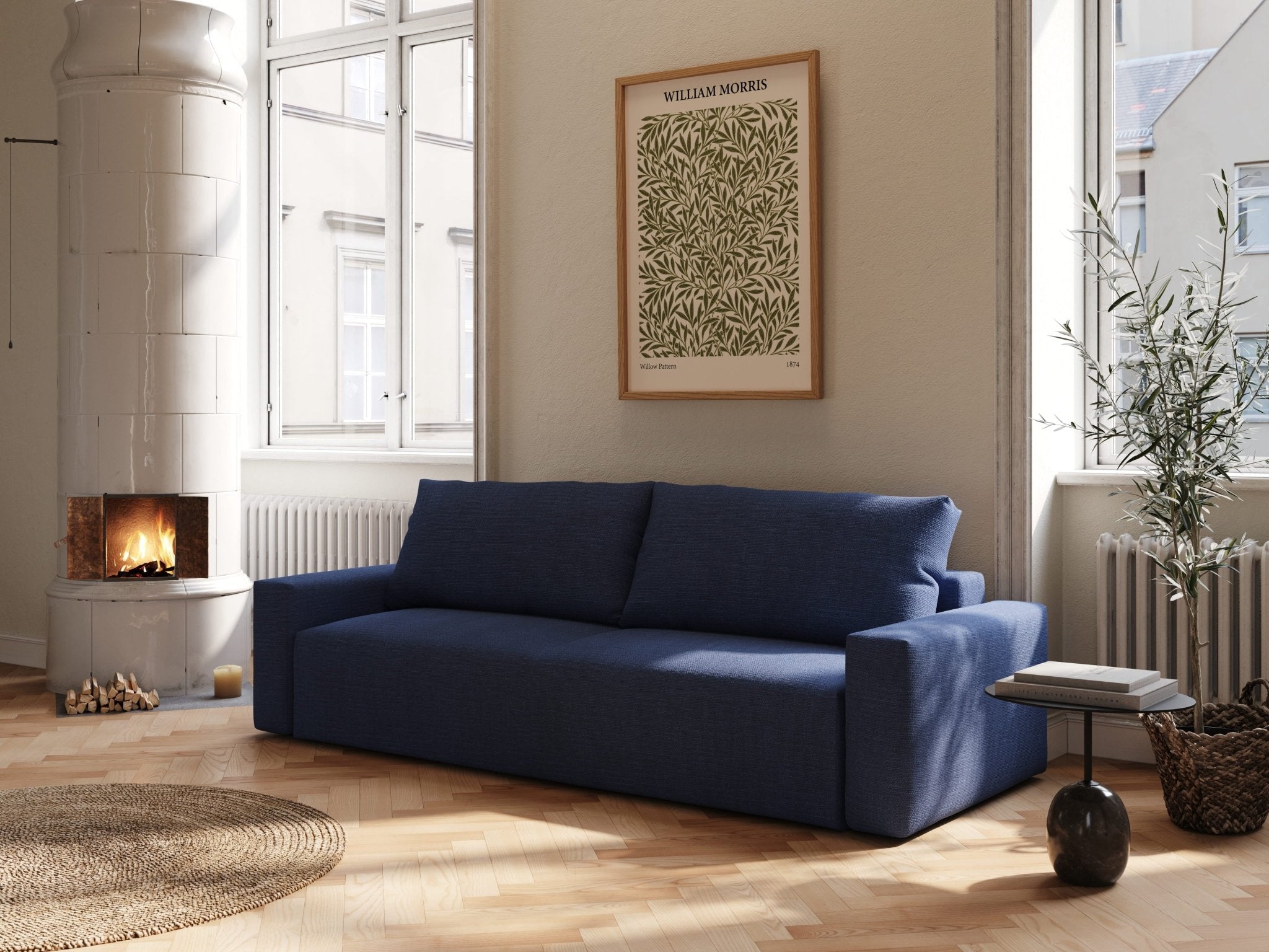 Mara | 145x200 cm | Dyb blå | 414