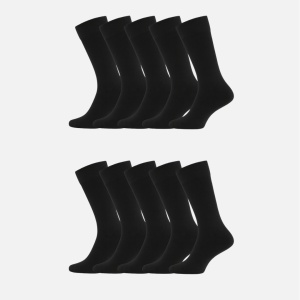 Bambus strømper uden elastik i sort til kvinder 10-pak - Bambuni