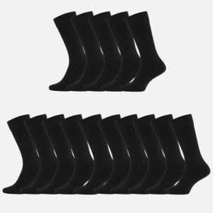 Bambus strømper uden elastik i sort til kvinder 15-pak - Bambuni