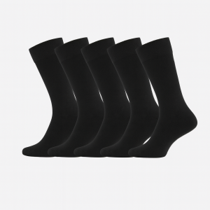 Bambus strømper uden elastik i sort til kvinder 5-pak - Bambuni