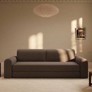 Astra | 200x200 cm | Bouclé mørk brun | 530