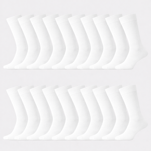 Bambus strømper i hvid til kvinder 20-pak - Bambuni
