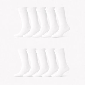 Bambus strømper i hvid til mænd 10-pak - Bambuni