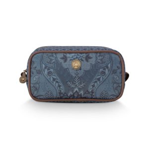 Cosmetic Bag Square Small Kyoto Festival Indigo Blue 20x10.5x7.5cm