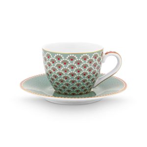 Espresso Cup and Saucer Blooming Tales Blue